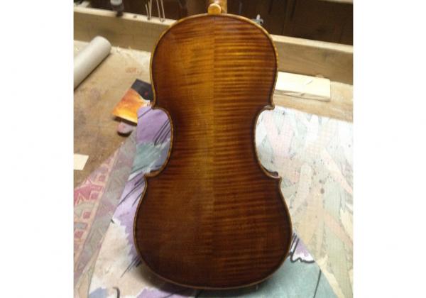 Topa violin back in the workshop