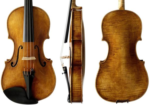 Topa violin front, middle and back
