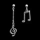 Jewelry: Treble Clef and Notes Earrings