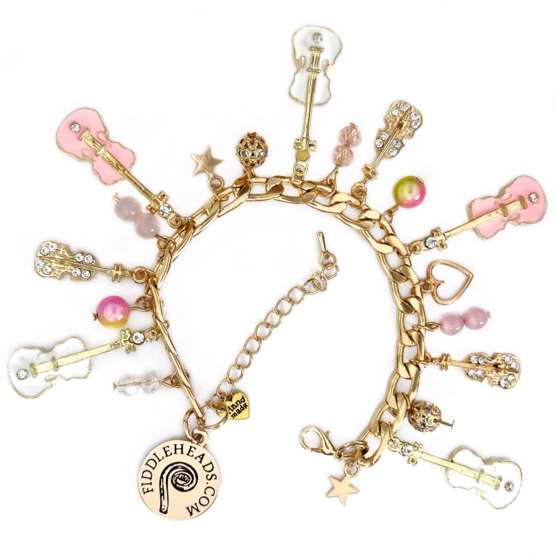 Juicy Couture Bracelet Rhinestone Bow Rose-gold Tone Chain Link