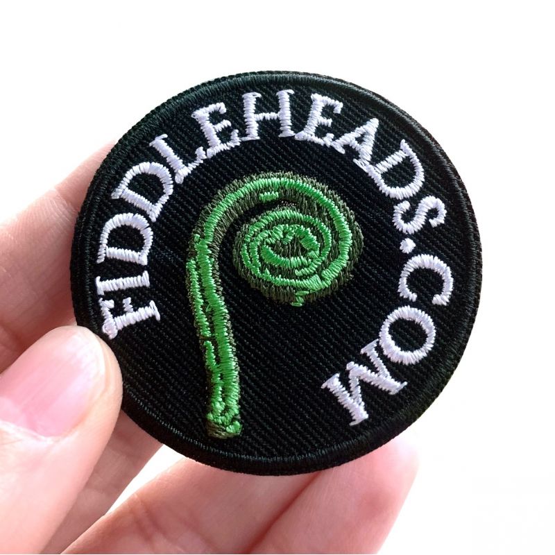 Embroidered Iron-On Patch Fiddleheads Violin Studio