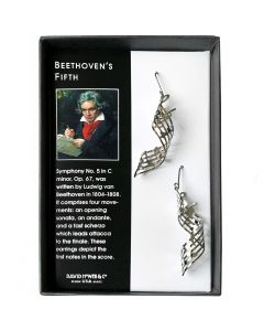 Jewelry: Sterling Silver "Beethoven's Fifth Symphony" Earrings