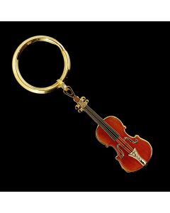 Jewelry: 24k Gold Stradivarius Violin Keychain/Charm