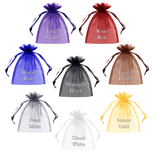 All colours of gift bags