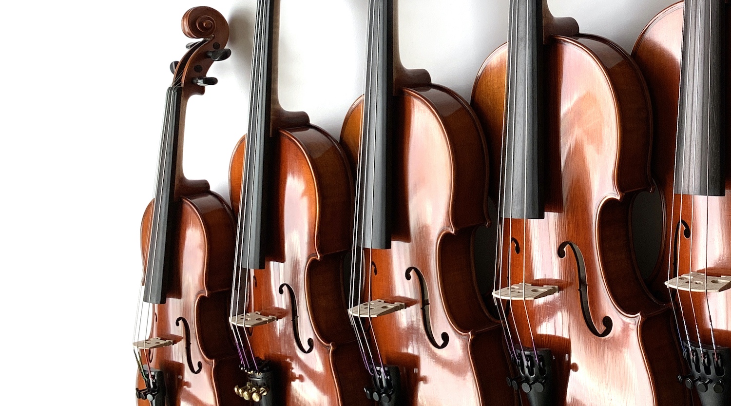 Violins from smallest to largest
