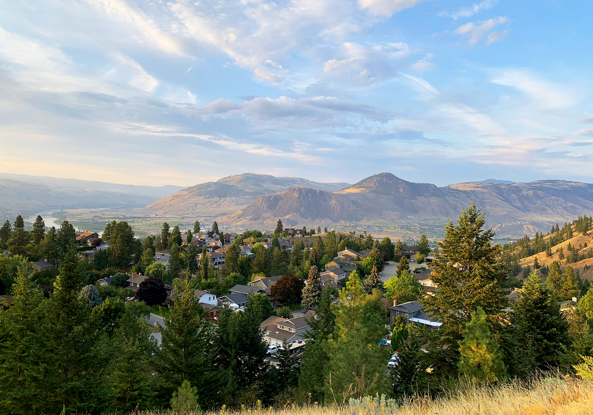 Photo from upper Sahali looking north to the mountains and Kamloops Indian Band land