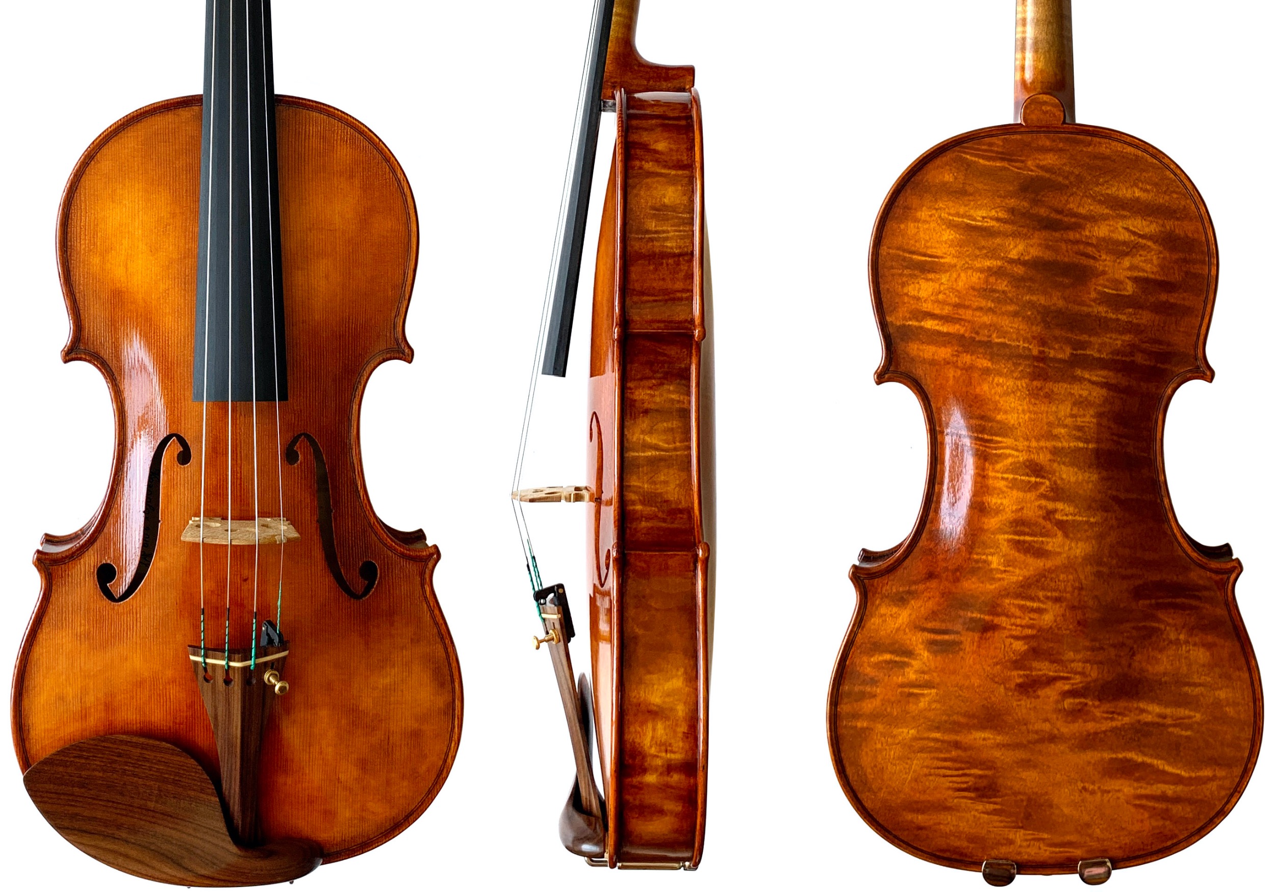 Moneff violin front, side and back
