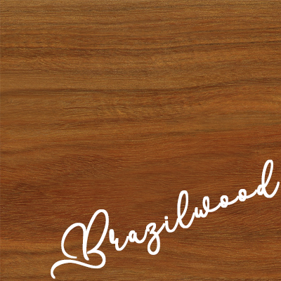 Label reads Brazilwood; very finely-grained cedar-ish brown wood with tiny figuring