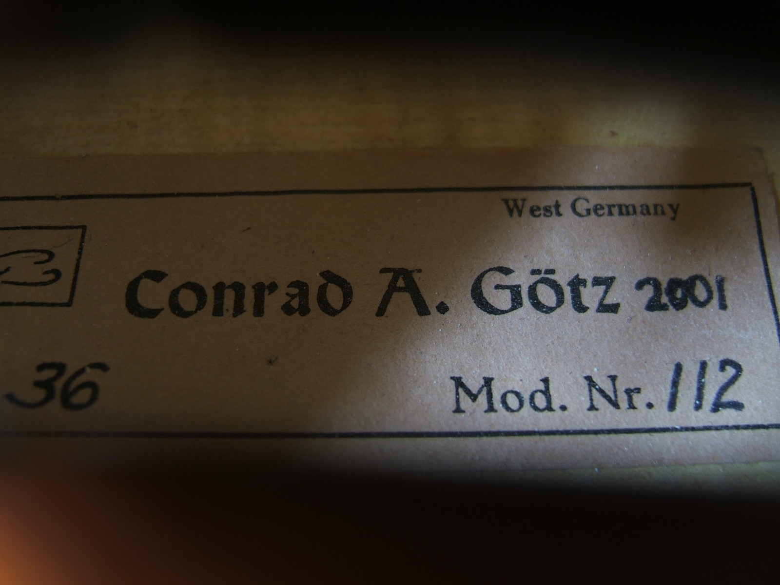 Violin label reads Götz