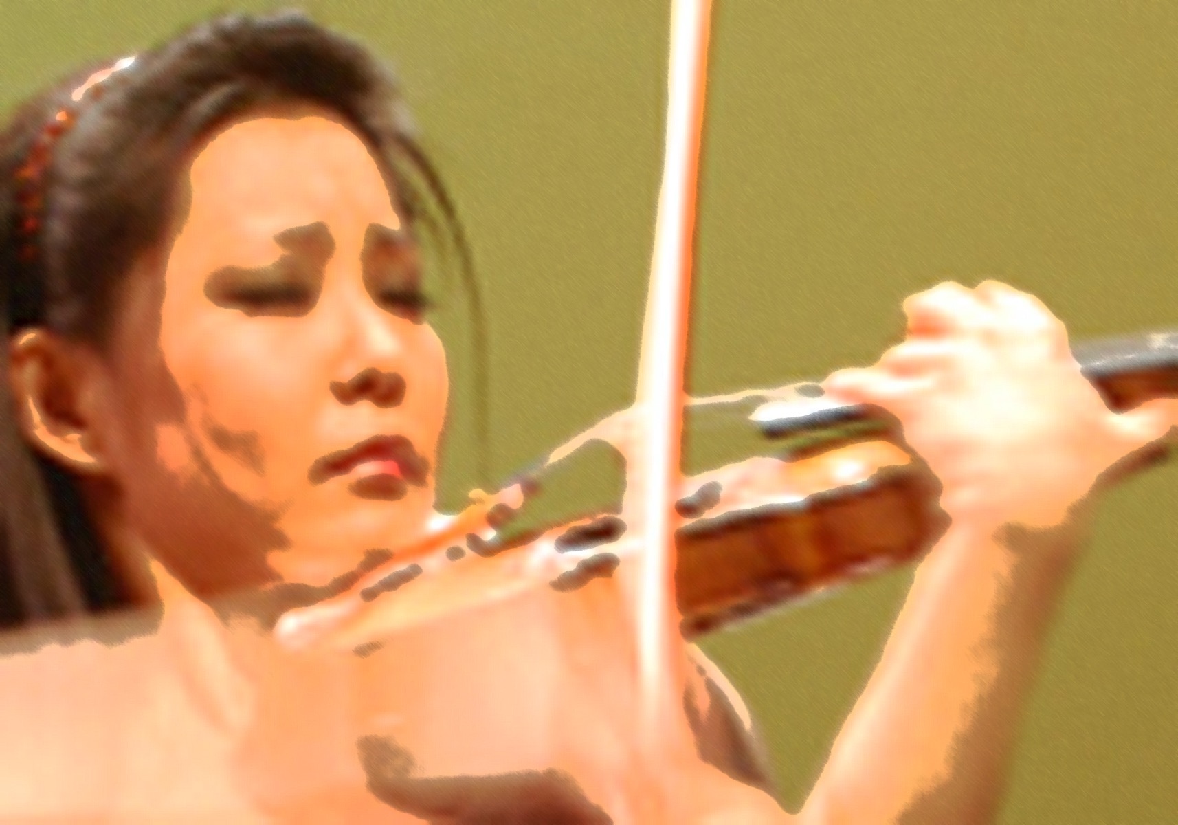 Artwork showing Susanne's face as she plays