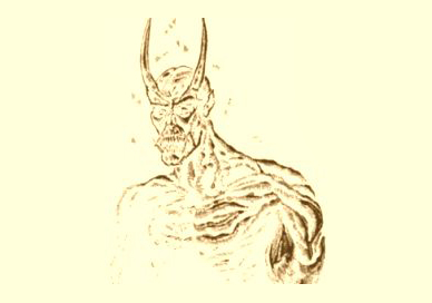drawing of demon