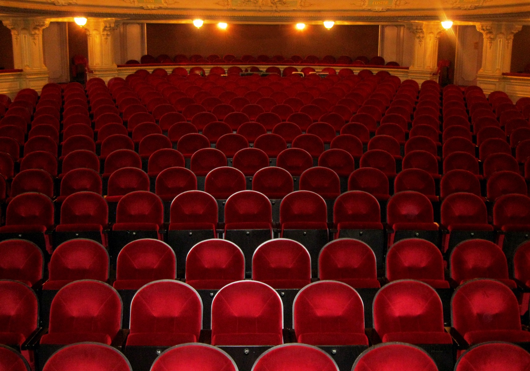 Classical theatre with red seats